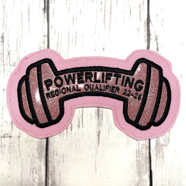 Vinyl Powerlifting Letterman Jacket Patch