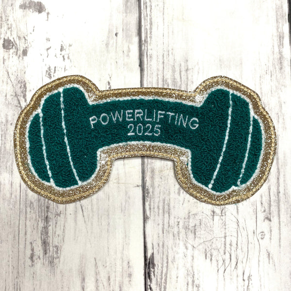 Chenille Powerlifting Letterman Jacket Patch