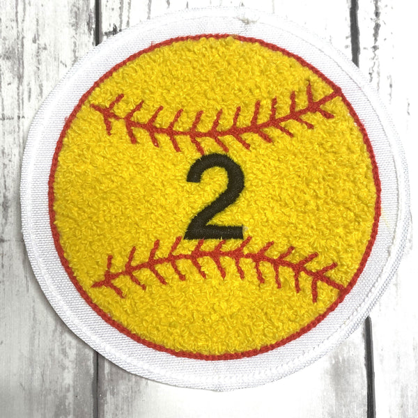 Personalized Chenille Softball Letterman Jacket Patch