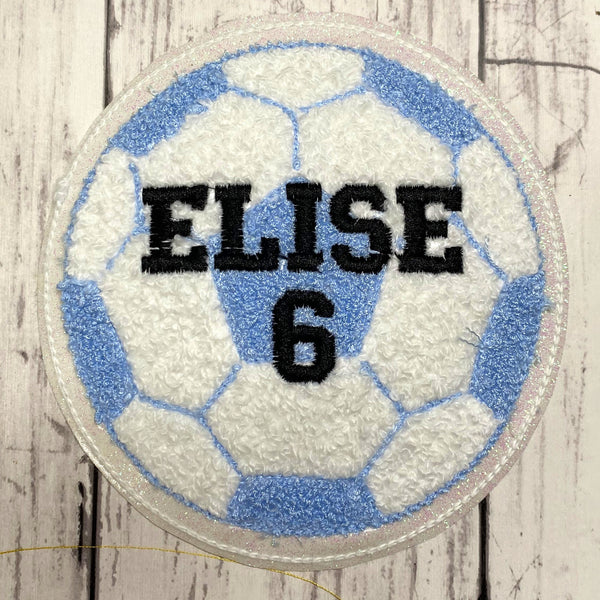 Chenille Soccer Ball Letterman Jacket Patch