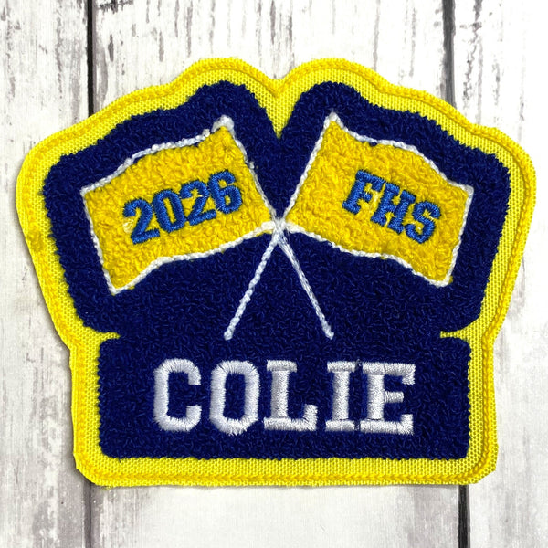 Chenille Color Guard Letterman Jacket Patch