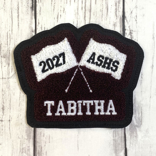 Chenille Color Guard Letterman Jacket Patch
