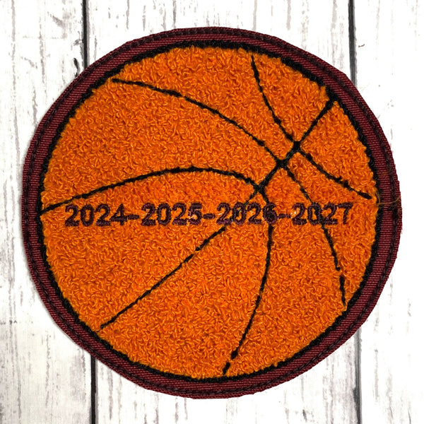 Personalized Chenille Basketball Letterman Jacket Patch