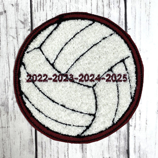 Chenille Volleyball Letterman Jacket Patch