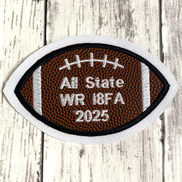 Vinyl Football Letterman Jacket Patch