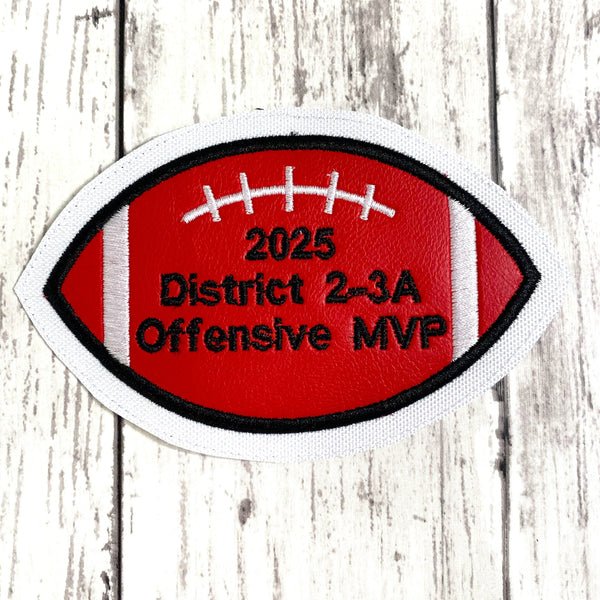 Vinyl Football Letterman Jacket Patch