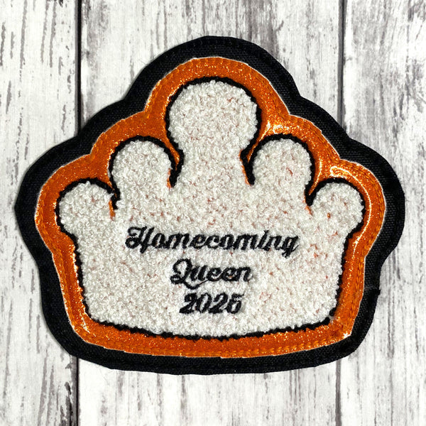 Chenille Prom Queen Letterman Jacket Patch