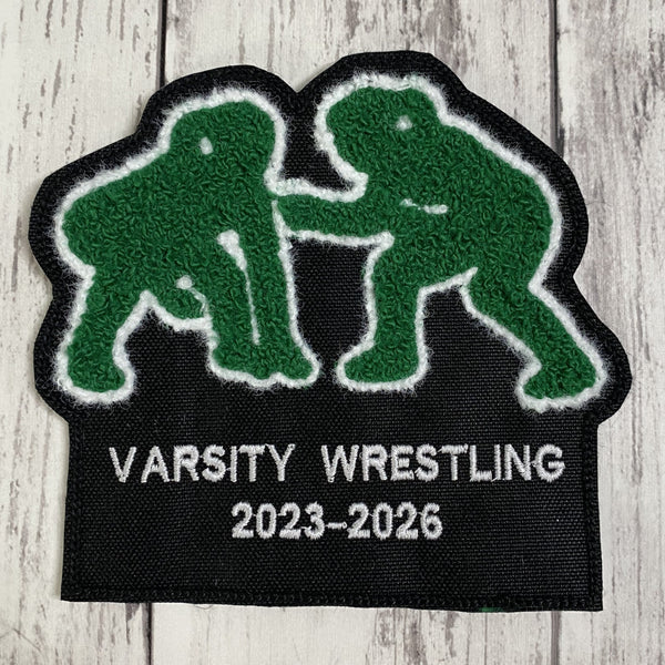 Chenille Girls Wrestling Letterman Jacket Patch