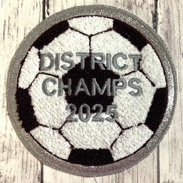 Chenille Soccer Ball Letterman Jacket Patch