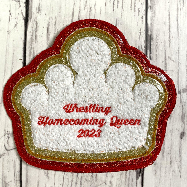 Chenille Tiarra Letterman Jacket Patch