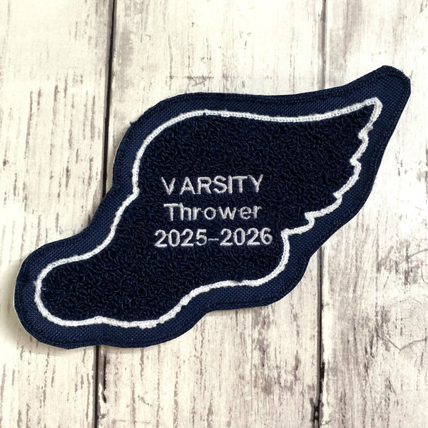 Chenille Track & Field Letterman Jacket Patch