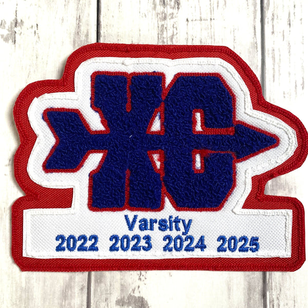 Chenille Cross Country Letterman Jacket Patch