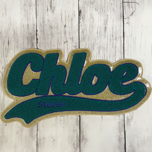 Chenille Name Letterman Jacket With Tail