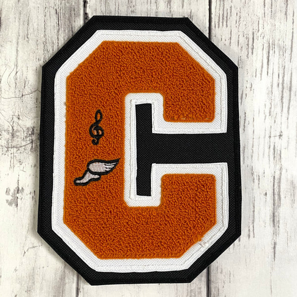 Chenille Varsity Letter With Achievement Patches