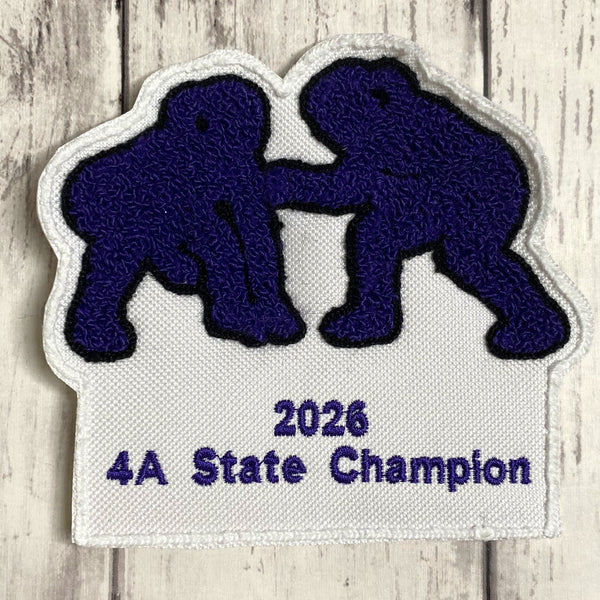 Chenille Girls Wrestling Letterman Jacket Patch