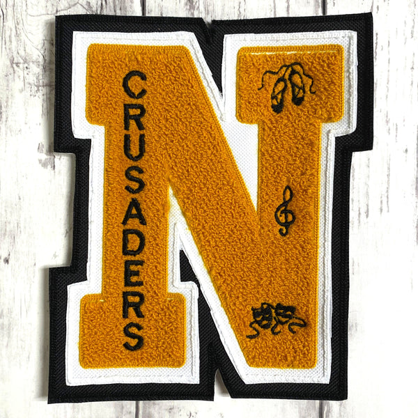 Chenille Varsity Letter With Achievement Patches