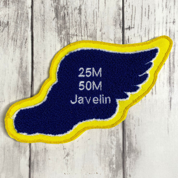 Chenille Track & Field Letterman Jacket Patch