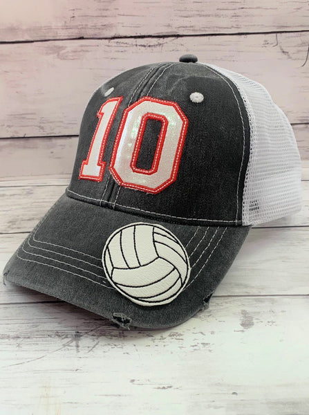 Athlete's Number Cap with Volleyball