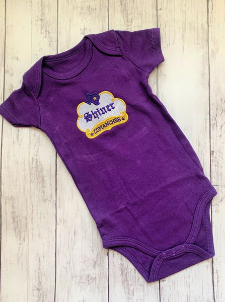 Shiner Comanche Onesie with Shiner Cloud