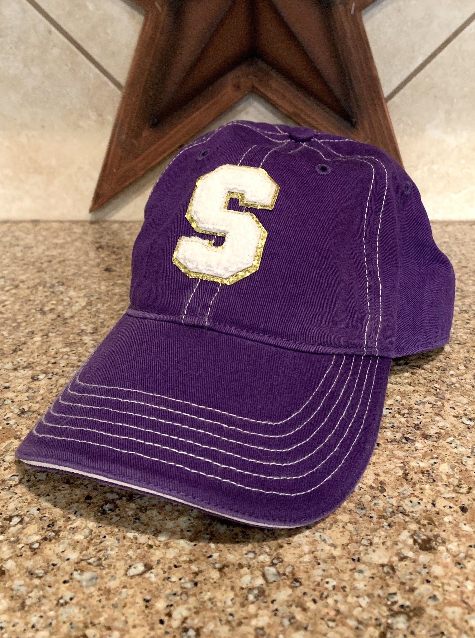 Shiner Comanche Purple Cap with Chenille S