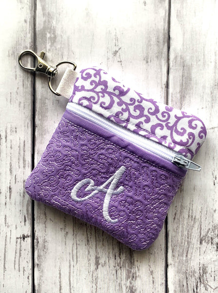 ITH Quilted Zipper Bag Embroidery Design