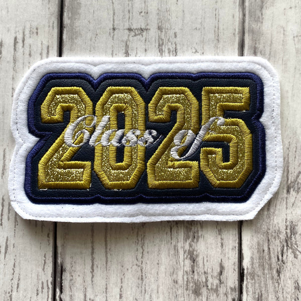 Vinyl Graduation Year Letterman Jacket Patch 4-Digit