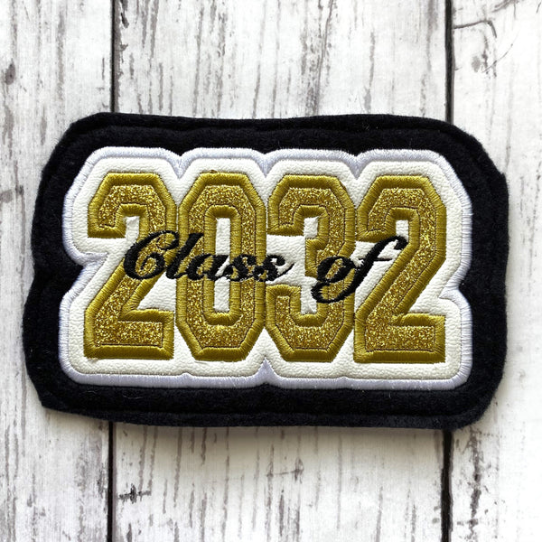 Vinyl Graduation Year Letterman Jacket Patch 4-Digit