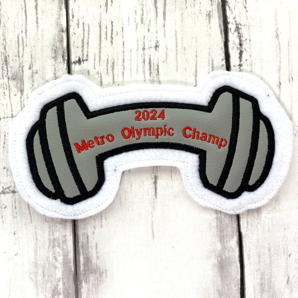 Vinyl Powerlifting Letterman Jacket Patch