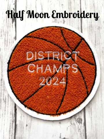 Personalized Chenille Basketball Letterman Jacket Patch