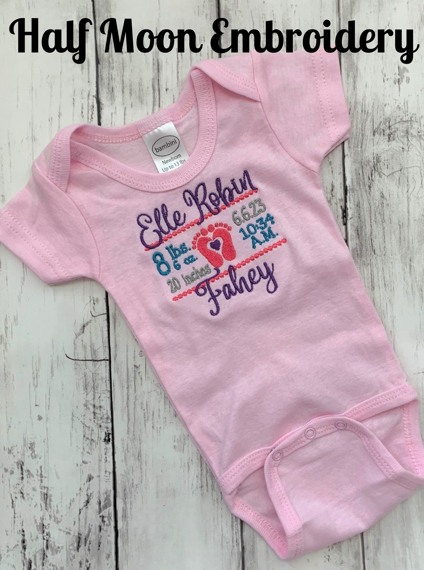 personalized birth announcement baby out