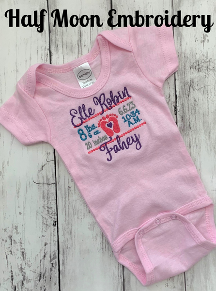 personalized birth announcement baby out