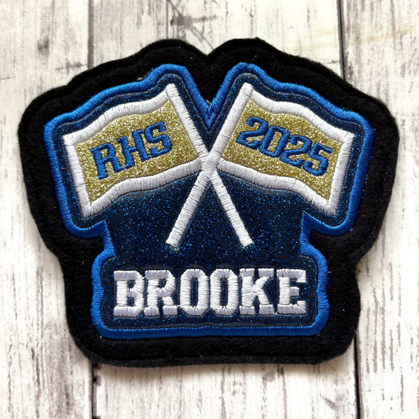 Vinyl Color Guard Letterman Jacket Patch
