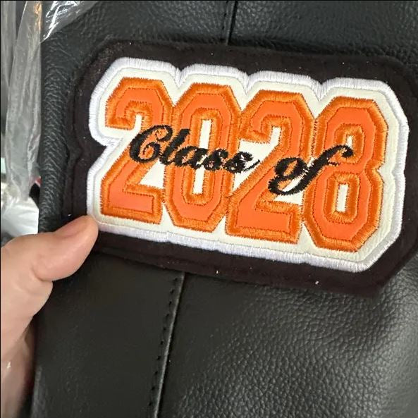 Vinyl Graduation Year Letterman Jacket Patch 4-Digit