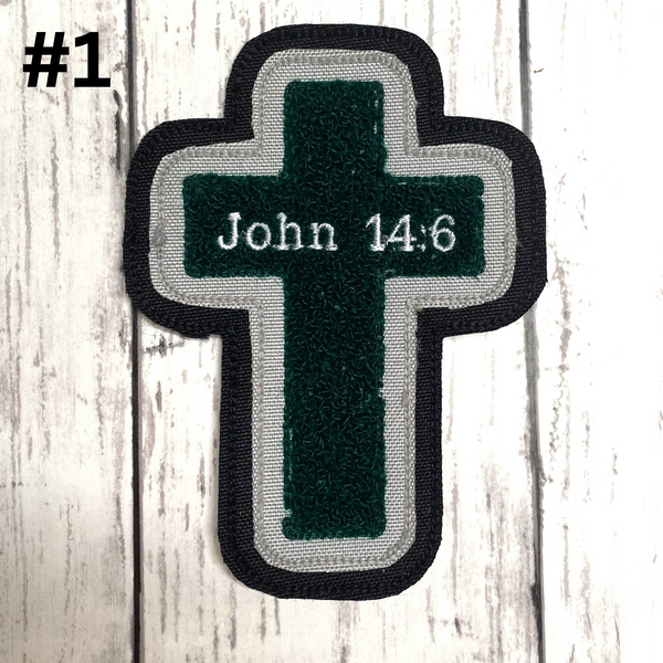 Chenille Cross Letterman Jacket Patch