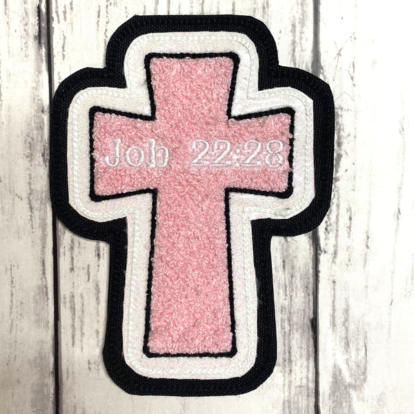 Chenille Cross Letterman Jacket Patch