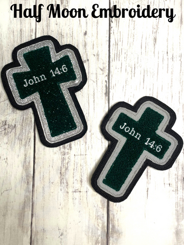 Chenille Cross Letterman Jacket Patch