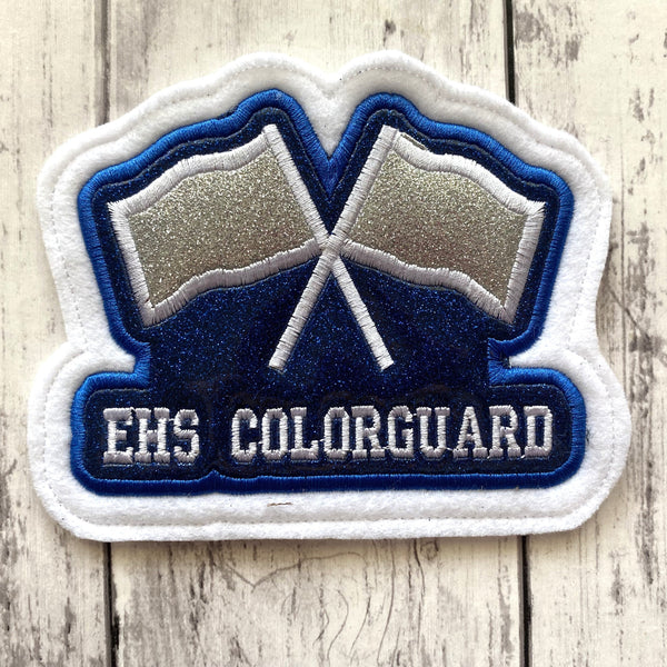 Vinyl Color Guard Letterman Jacket Patch