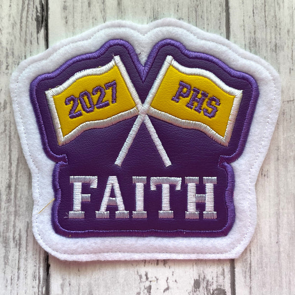 Vinyl Color Guard Letterman Jacket Patch