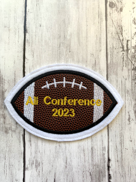 Vinyl Football Letterman Jacket Patch
