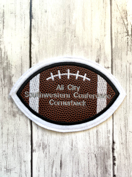 Vinyl Football Letterman Jacket Patch