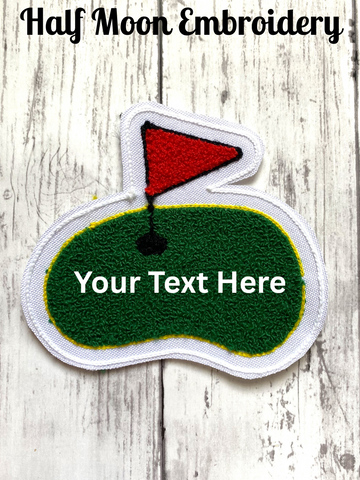 Chenille Golf Letterman Jacket Patch