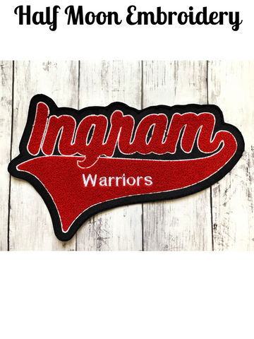 Chenille Name Letterman Jacket Patch Style #4