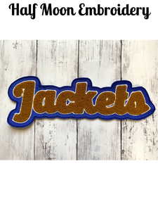 Chenille Name Letterman Jacket Patch Style #2