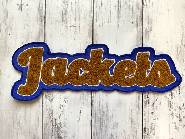 Chenille Name Letterman Jacket Patch Style #2
