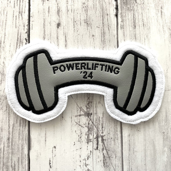 Vinyl Powerlifting Letterman Jacket Patch