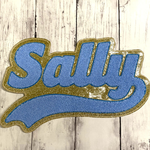 Chenille Name Letterman Jacket Patch with Tail