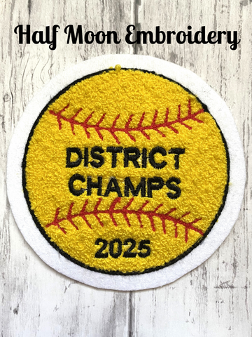 Personalized Chenille Softball Letterman Jacket Patch
