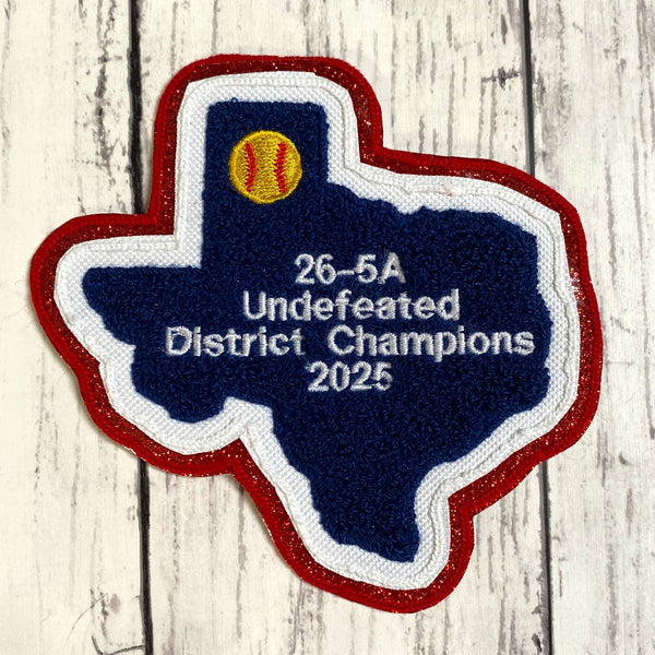 Chenille State of Texas Letterman Jacket Patch