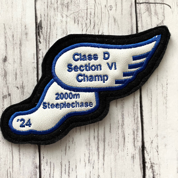 Vinyl Track & Field Letterman Jacket Patch
