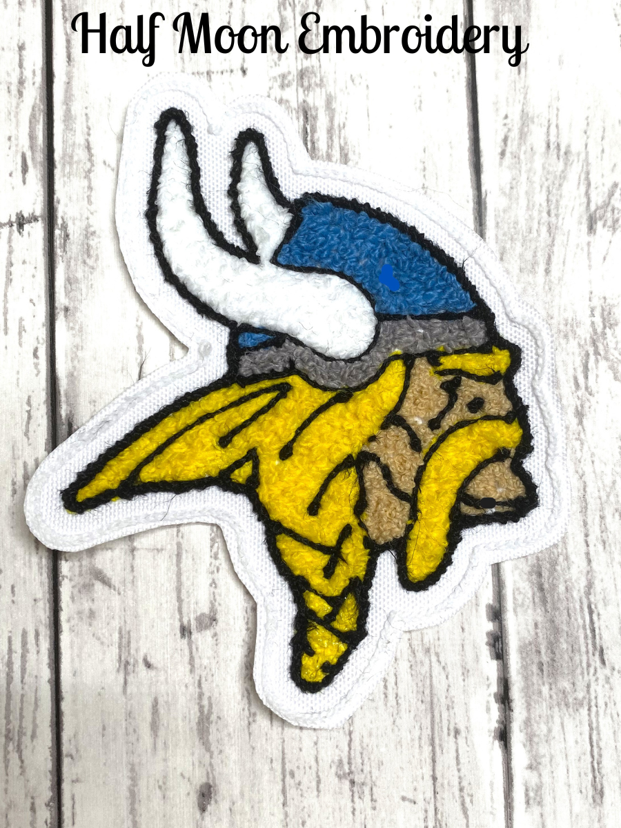 Chenille Viking Letterman Jacket Patch